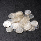 Mother of Pearl Shell Beads Round Coin Pearl Slice for Earrings DIY