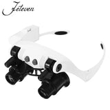 10/15/20/25X Lens Magnifying Glass LED Lamp Watch Repair Tool