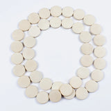 10/15/20mm Wooden Beads Charms Unprocessed Flat Round Wood Beads for Diy Jewelry