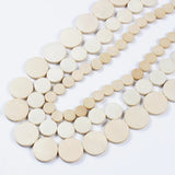 10/15/20mm Wooden Beads Charms Unprocessed Flat Round Wood Beads for Diy Jewelry