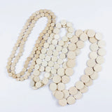 10/15/20mm Wooden Beads Charms Unprocessed Flat Round Wood Beads for Diy Jewelry