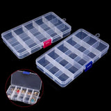 Grids Transparent Jewelry Storage Box Adjustable Compartment Container
