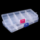 Grids Transparent Jewelry Storage Box Adjustable Compartment Container