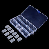 Grids Transparent Jewelry Storage Box Adjustable Compartment Container