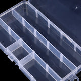 Grids Transparent Jewelry Storage Box Adjustable Compartment Container