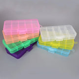 Adjustable Plastic Jewelry Box Craft Organizer Storage