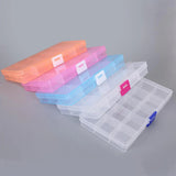 Adjustable Plastic Jewelry Box Craft Organizer Storage