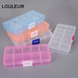 Adjustable Plastic Jewelry Box Craft Organizer Storage
