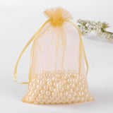 Organza Champagne Gift Bags 10x15cm 50pcs Jewelry/Wedding
