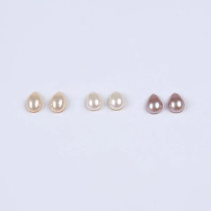 10*15mm Mabe Pearl Loose Beads Pair Precious Drop Water Shape