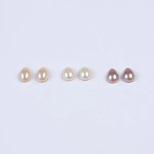 10*15mm Mabe Pearl Loose Beads Pair Precious Drop Water Shape