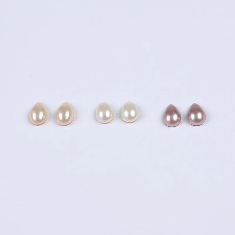 10*15mm Mabe Pearl Loose Beads Pair Precious Drop Water Shape