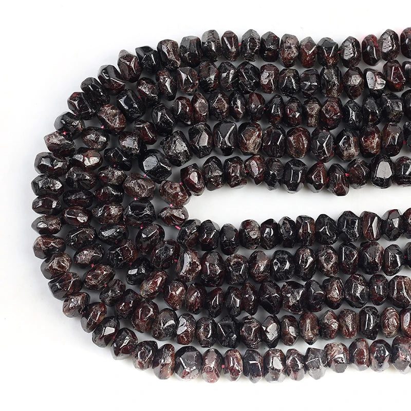 Irregular Garnet Stone Beads 10*15mm Loose Spacer Beads for Jewelry Making