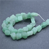 10-15mm Red Agate/Quartz/Green Aventurine Rough Beads 1 Strand