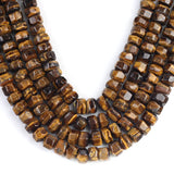 10x15mm Tiger Eye Stone Beads Natural Cut Loose Spacer Beads for DIY Bracelets