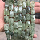 Faceted Citrine Amethyst Crystal Beads - Square Shape Loose Bead