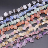 Natural Irregular Raw Stone Rough Lapis Amethysts Crystal Beads DIY Necklace