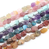 10-15mm Raw Stone Rough Nugget Beads Amethyst Tiger Eye Crystal Beads