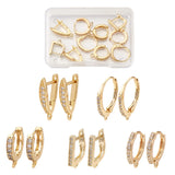 Brass CZ Huggie Hoop Earring Findings Golden DIY Earrings Making