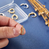 Brass CZ Huggie Hoop Earring Findings Golden DIY Earrings Making