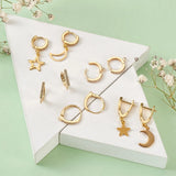 Brass CZ Huggie Hoop Earring Findings Golden DIY Earrings Making