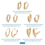 Brass CZ Huggie Hoop Earring Findings Golden DIY Earrings Making