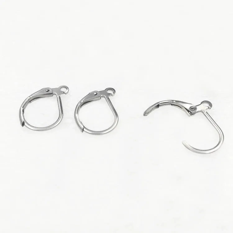 Stainless Steel Earrings Settings French Style Ear Wire Clip Hook
