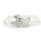 Micro Pave Clear CZ Butterfly Charms for DIY Bracelets or Necklaces