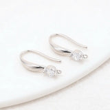 14K Plated Zircon Stud Earring Hooks for Jewellery Making