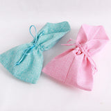 Mixed linen jute bags bracelet jewelry bags small Wedding drawstring bags