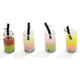 Mini Glass Bottle Milky Tea Craft Drop Earring Making Diy Accessory