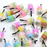 Mini Glass Bottle Milky Tea Craft Drop Earring Making Diy Accessory