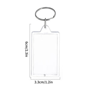 Acrylic Picture Frame Key Ring Personalized DIY Couple Lover Gift