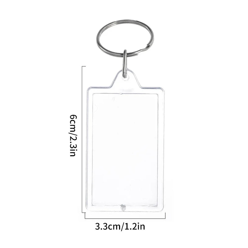 Acrylic Picture Frame Key Ring Personalized DIY Couple Lover Gift