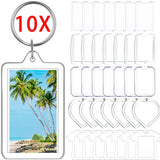 Acrylic Picture Frame Key Ring Personalized DIY Couple Lover Gift