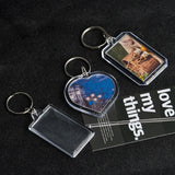 Acrylic Picture Frame Key Ring Personalized DIY Couple Lover Gift