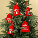 Christmas Drawstring Velvet Bags Red Candy Biscuits Pouch Boutique Jewelry Packa