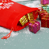 Christmas Drawstring Velvet Bags Red Candy Biscuits Pouch Boutique Jewelry Packa