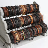 Punk Vintage Leather Bracelet Mix Style Bangle Jewelry Party Gift
