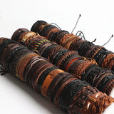 Punk Vintage Leather Bracelet Mix Style Bangle Jewelry Party Gift