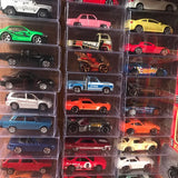 50pcs Clear 1/64 Car Model Toy PVC Box Wheel Dustproof Storage Boxes