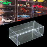 50pcs Clear 1/64 Car Model Toy PVC Box Wheel Dustproof Storage Boxes