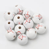 10/20/30Pcs 15MM Wooden Beads DIY Custom Christmas Decoration