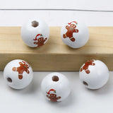 10/20/30Pcs 15MM Wooden Beads DIY Custom Christmas Decoration