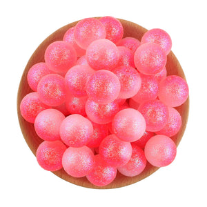 10/20/30Pcs Resin Ball Round Acrylic Beads Glitter Jewelry Making DIY