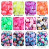 10/20/30Pcs Resin Ball Round Acrylic Beads Glitter Jewelry Making DIY