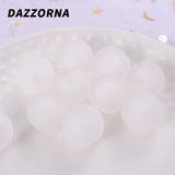 16mm Multicolor Frosted Half Hole Acrylic Beads Round Spacer for Jewelry Making