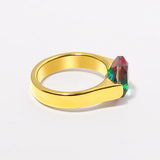 Colorful Zircon Stainless Steel Rings Mix Style Wedding Jewelry