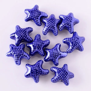 10/20/30pcs 10x19mm Ceramic Starfish Beads for Jewelry Making