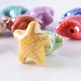 10/20/30pcs 10x19mm Ceramic Starfish Beads for Jewelry Making